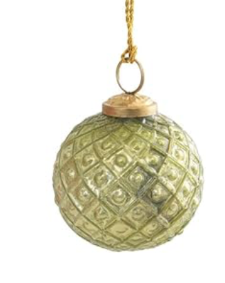 Embossed Glass Ornaments