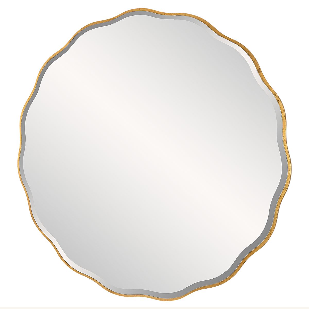 Aneta Round Mirror, Gold