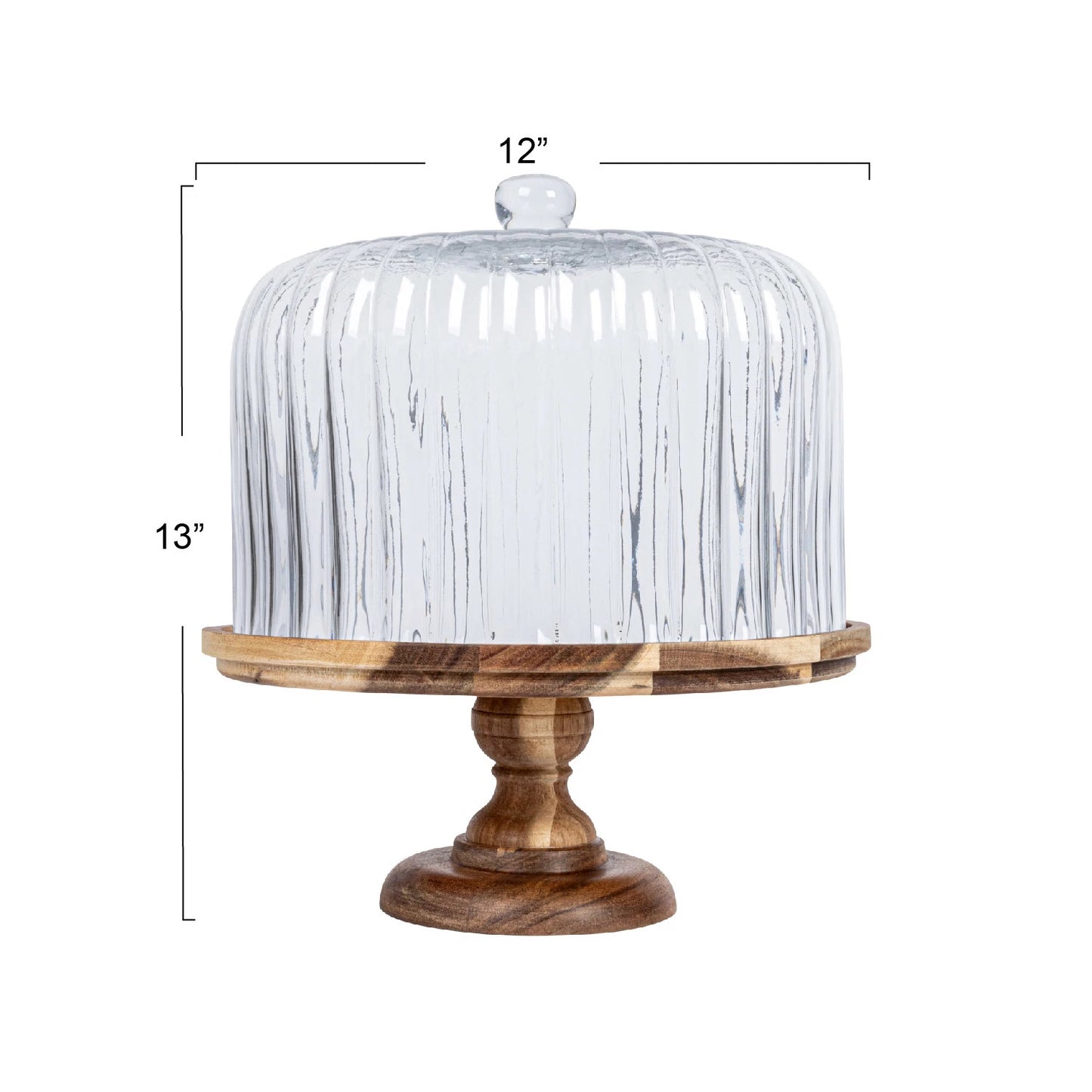 Fluted Pedestal Cake Plate
