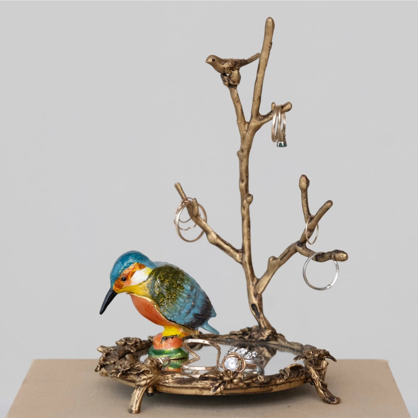 Metal Kingfisher Trinket Box