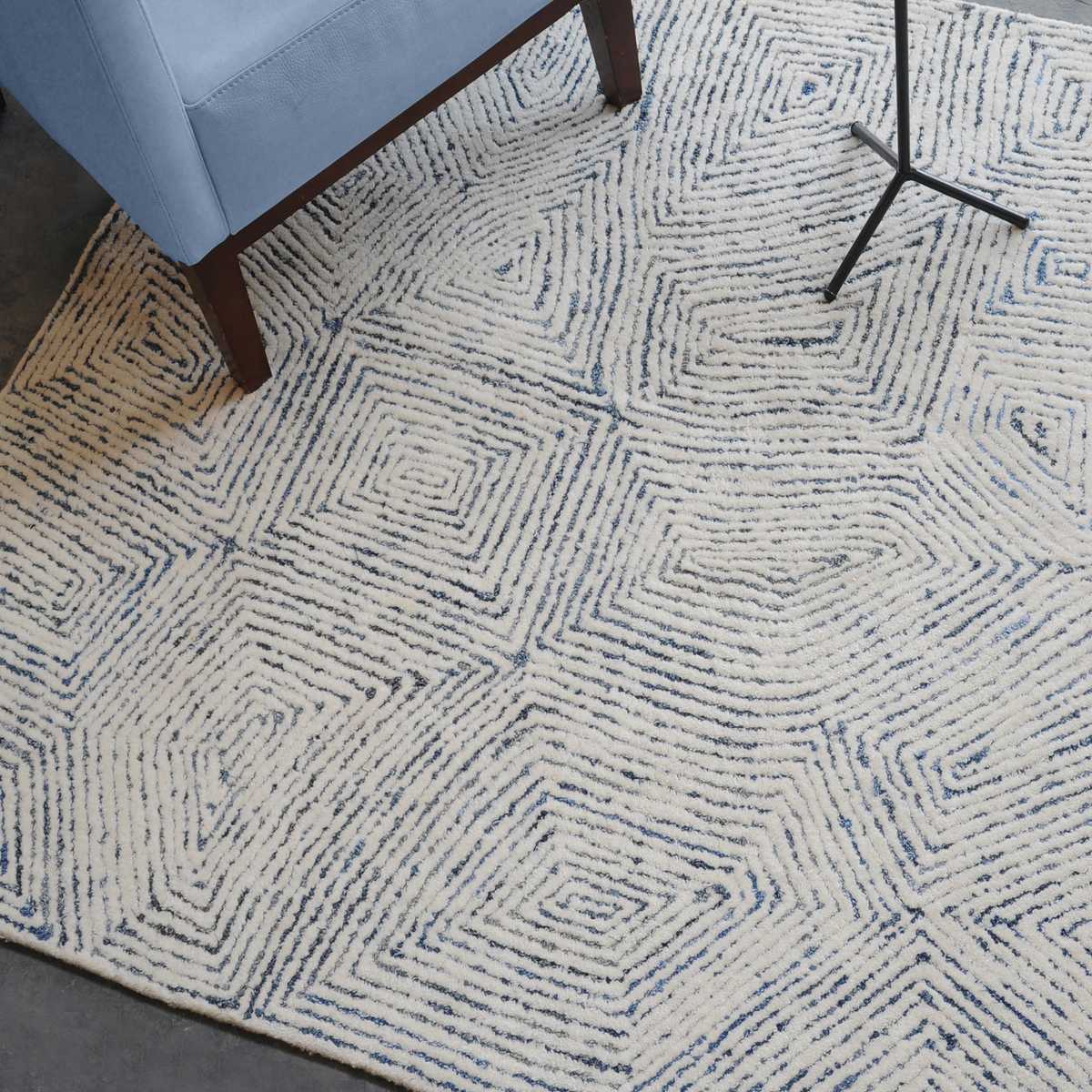 Maze Blue Rug