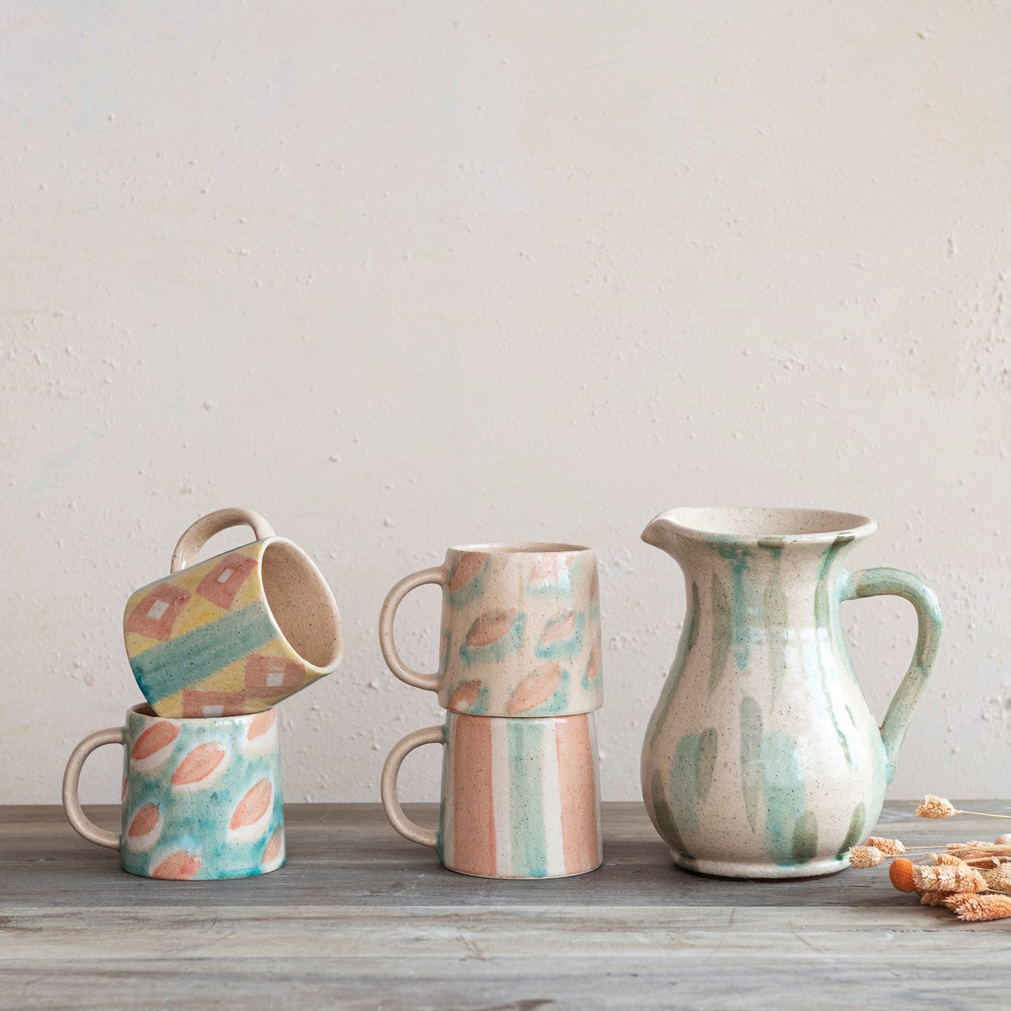 Hand-Painted Terra-cotta Mug