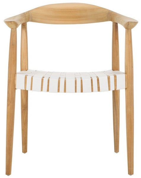 Baden Leather Woven Arm Chair