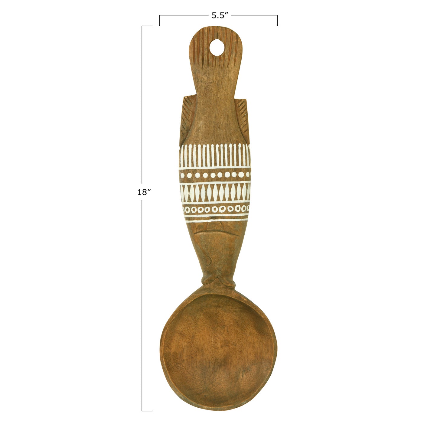 Wall Hanging Spoon with Hand-Painted Pattern