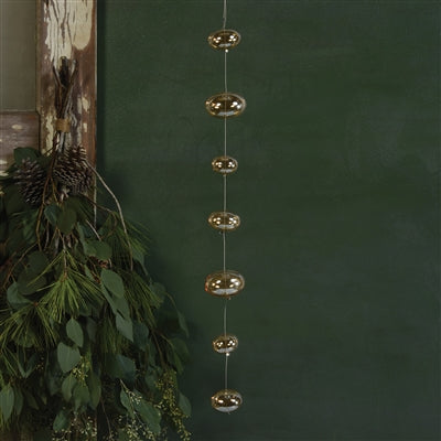 GLASS BALL STRANDS - AMBER LUSTER