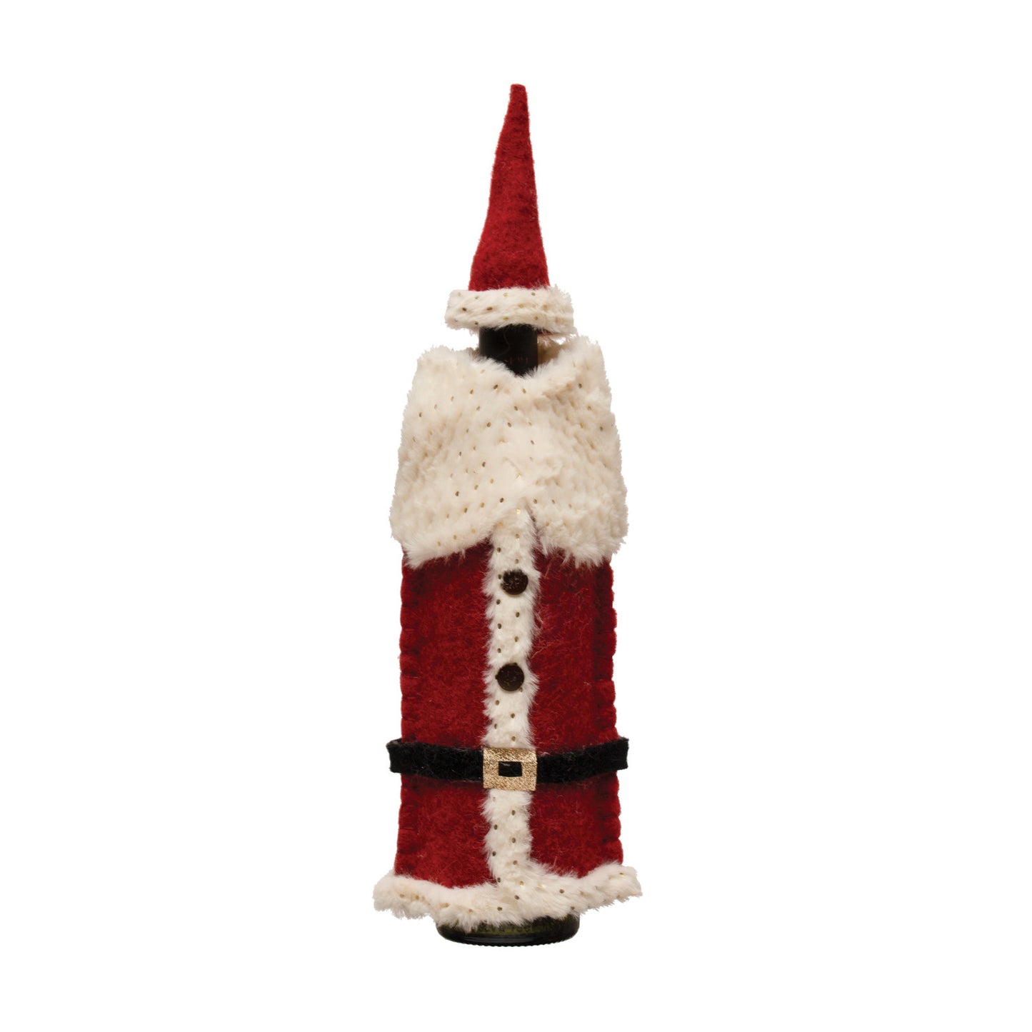 Santa bottle wrap, felt