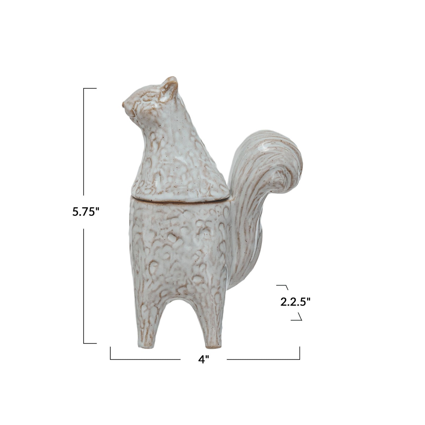 Squirrel Shaped Stoneware Jar