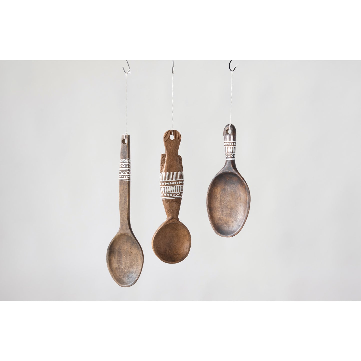 Wall Hanging Spoon with Hand-Painted Pattern