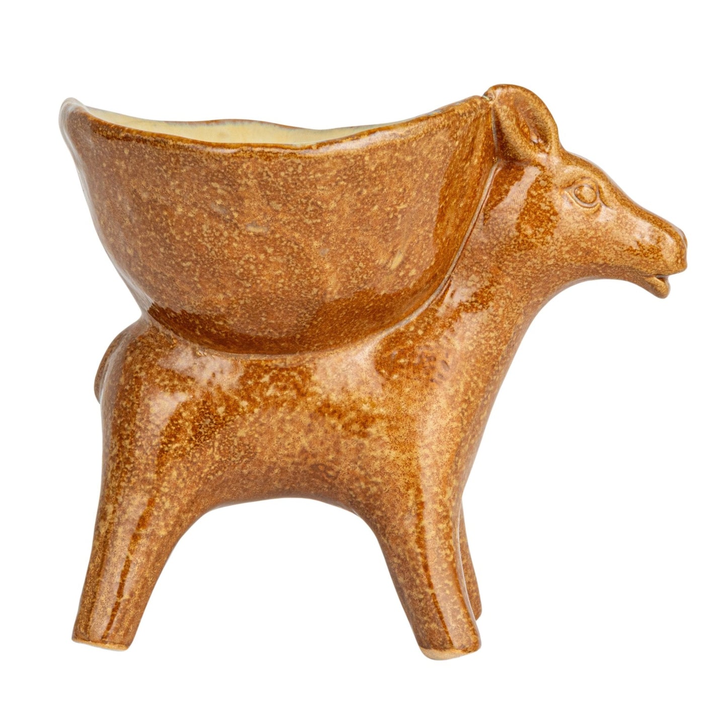 Stoneware Donkey with Bowl