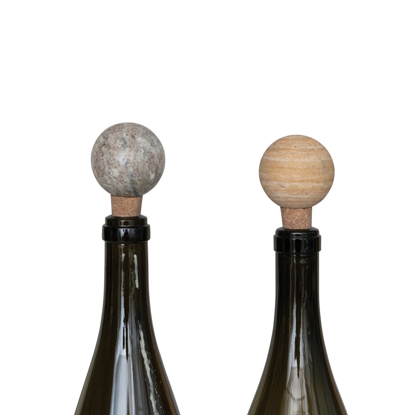Marble & Cork Bottle Stopper, 2 Colors
