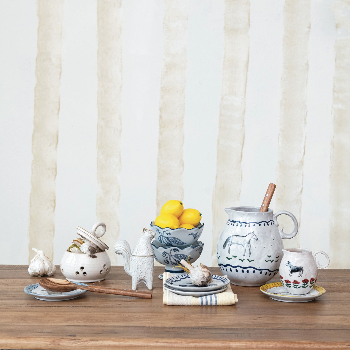 Squirrel Shaped Stoneware Jar