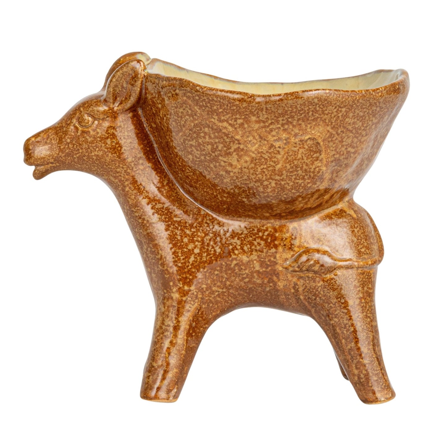 Stoneware Donkey with Bowl