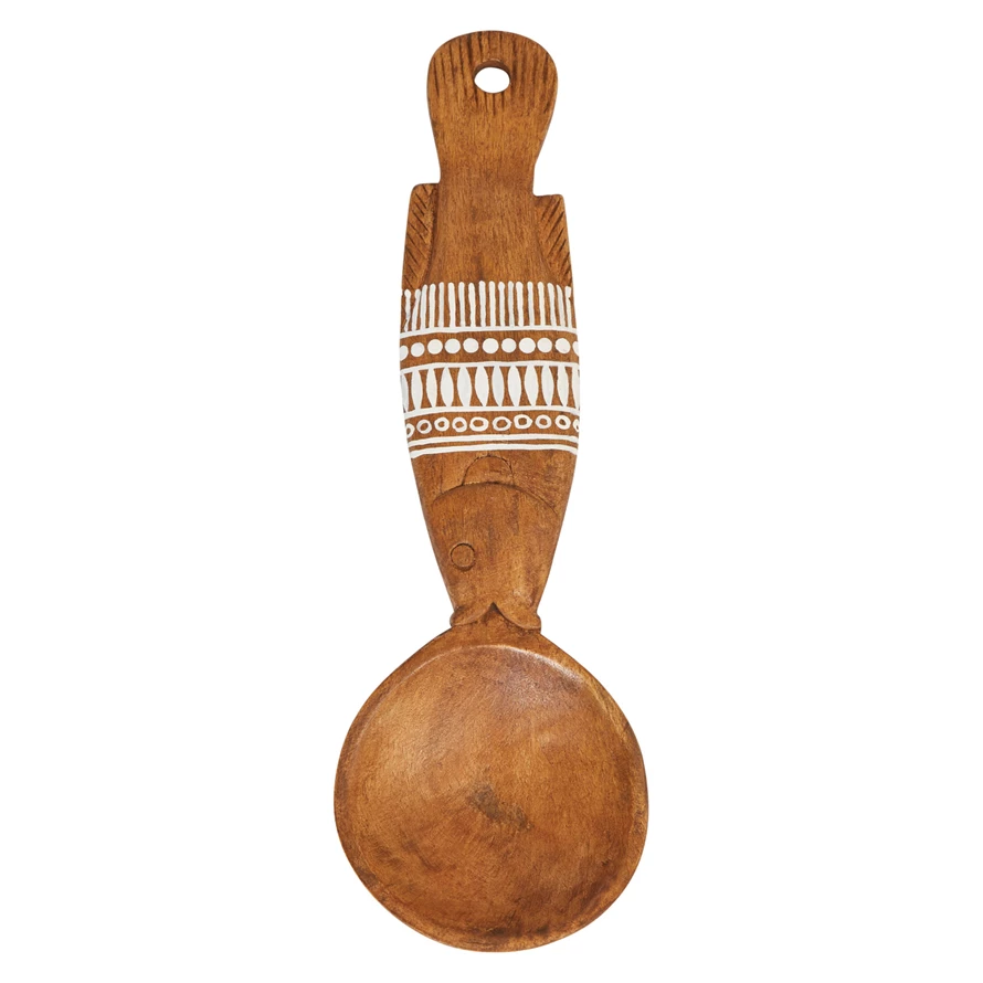 Wall Hanging Spoon with Hand-Painted Pattern