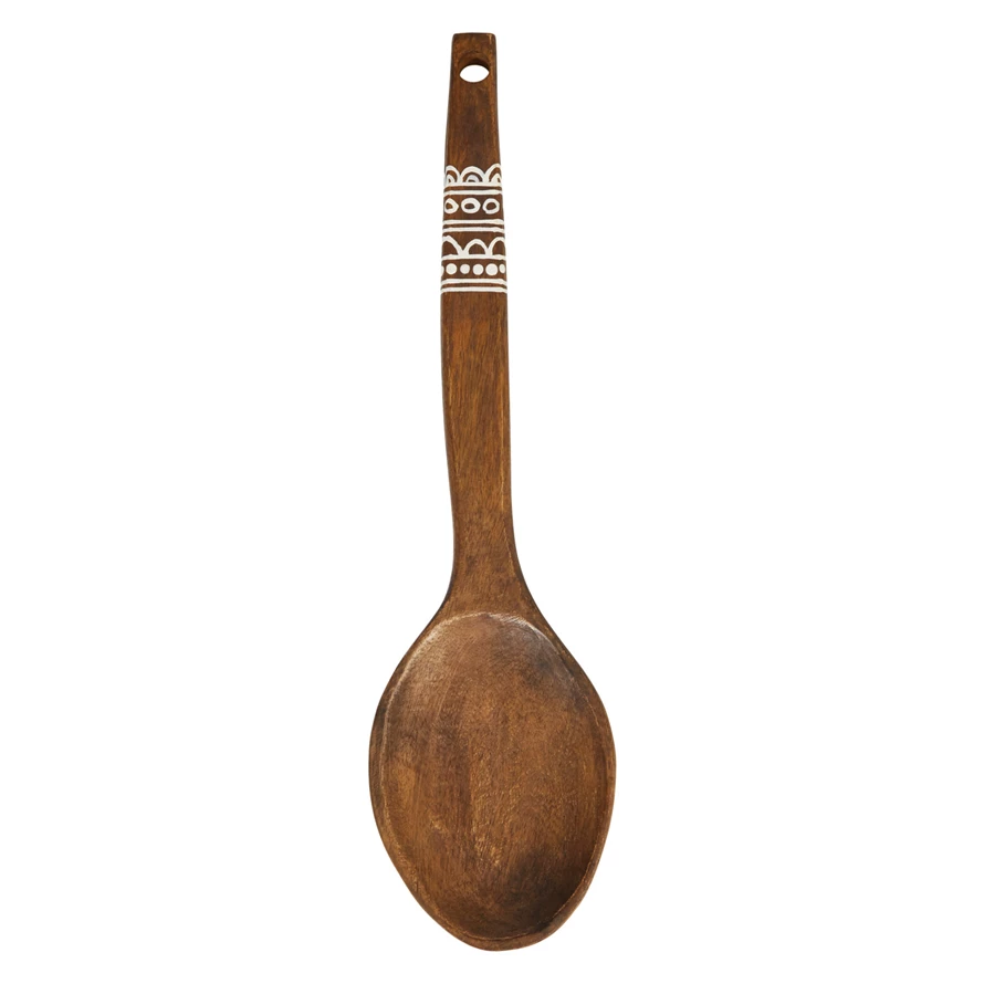 Wall Hanging Spoon with Hand-Painted Pattern