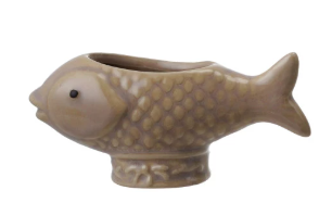Stoneware Fish Container