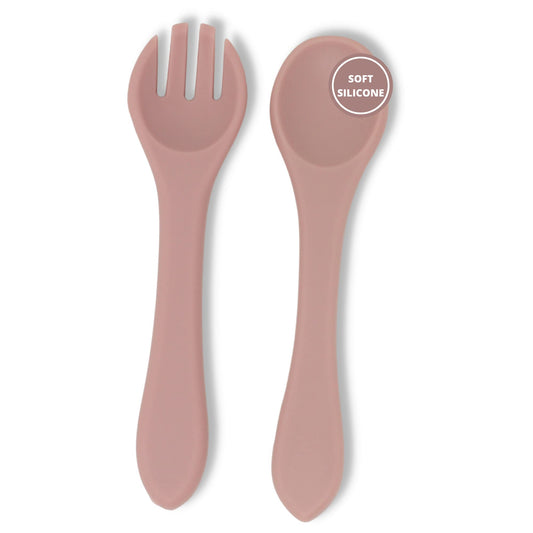 Blush Fork and Spoon