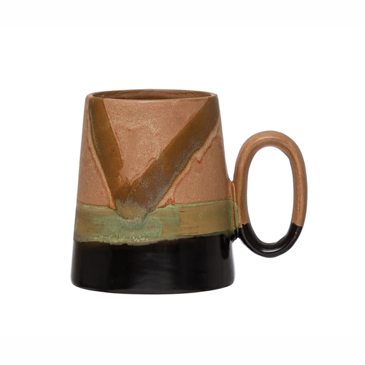 Stoneware Mug 12oz with brass spoon