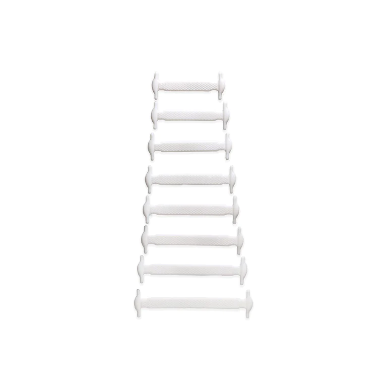 White No-Tie Shoe Bands