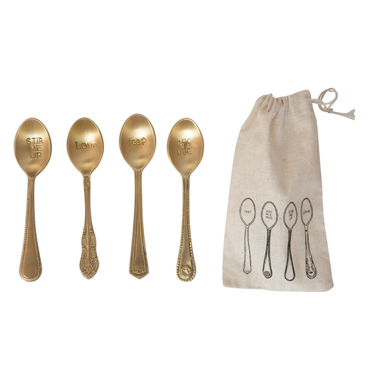 Brass Spoons Engraved