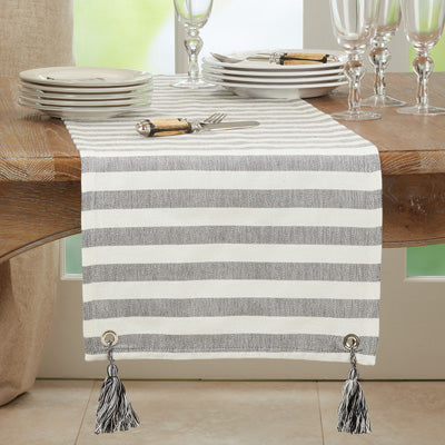 Striped Tassel Runner