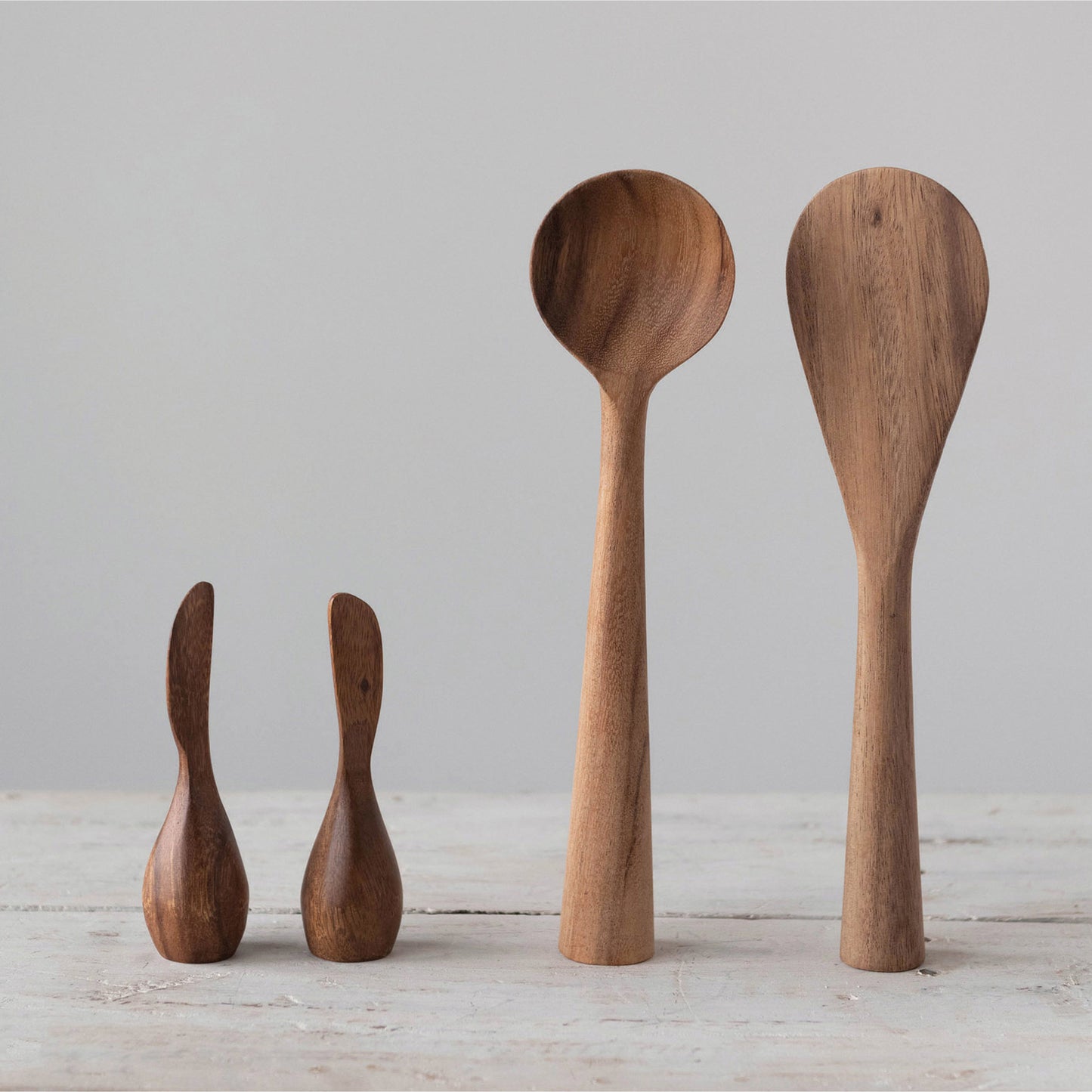 Acacia Wood Standing Spoon & Spatula