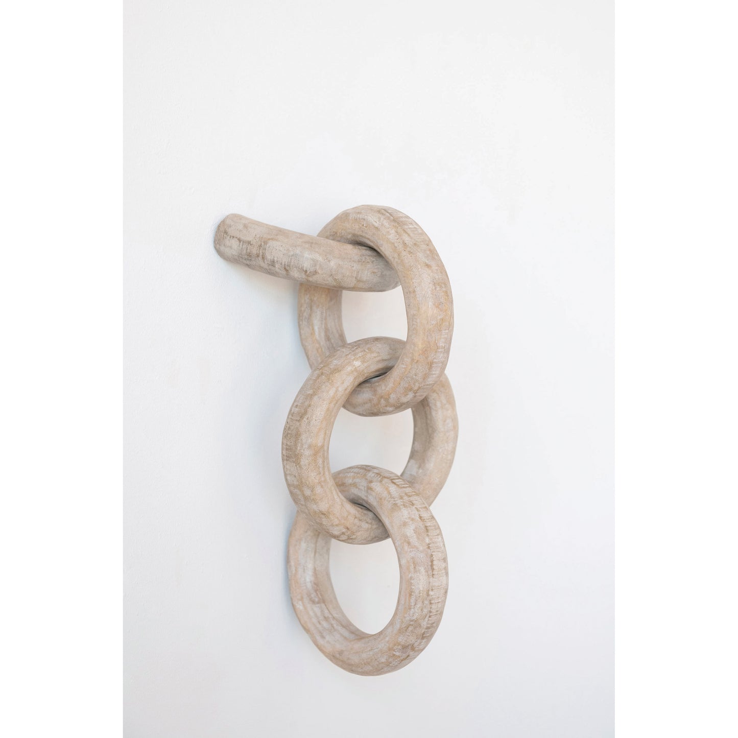 Mango Wood Chain Wall Décor with 3 Links