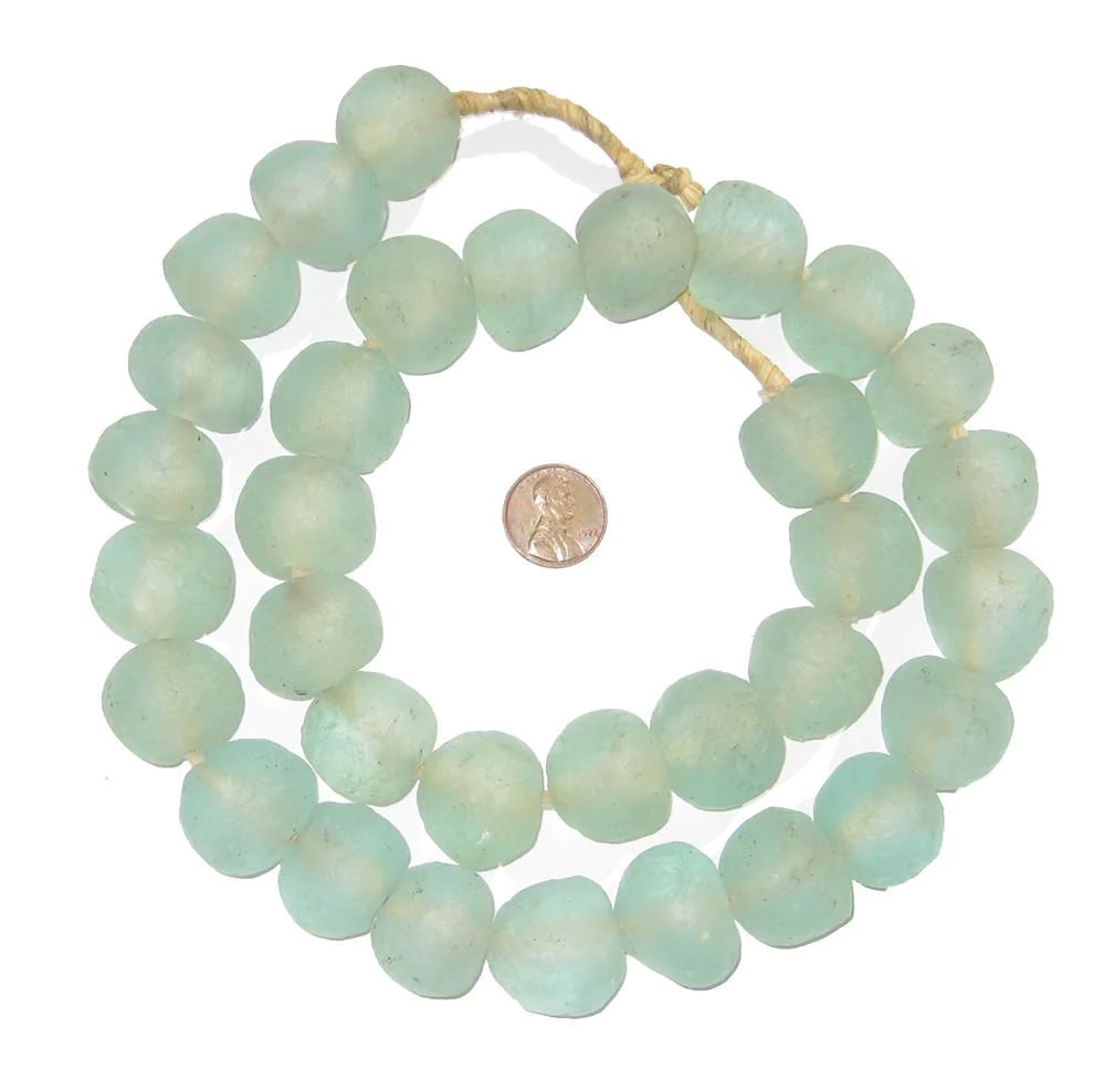 Aqua Recycled Glass Beads