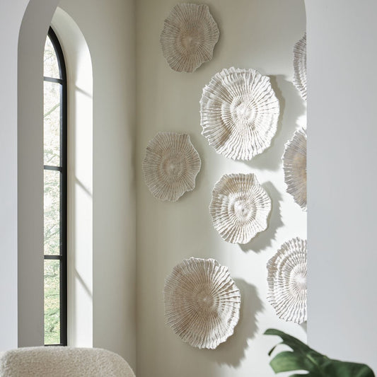 Ocean Gems Indoor-Outdoor Wall Decor, Natural, S/3