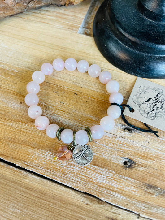 Blushing Dragonfly Charm-Bracelet 