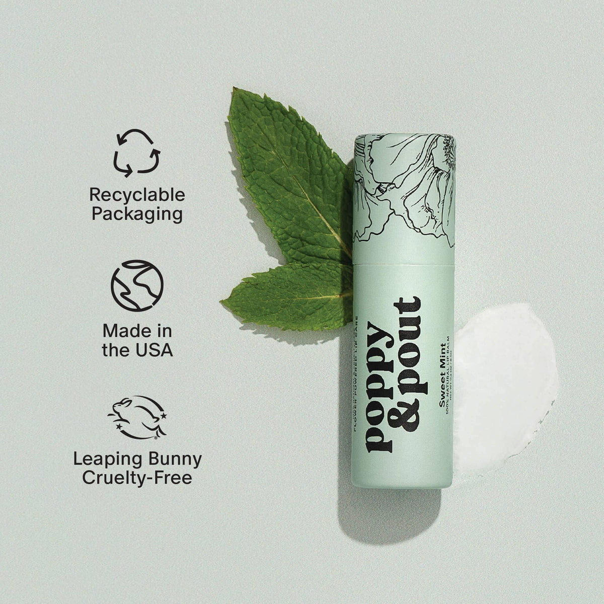 Sweet Mint Lip Balm Poppy & Pout