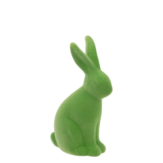 5.5" Green Flocked Terracotta Bunny Easter