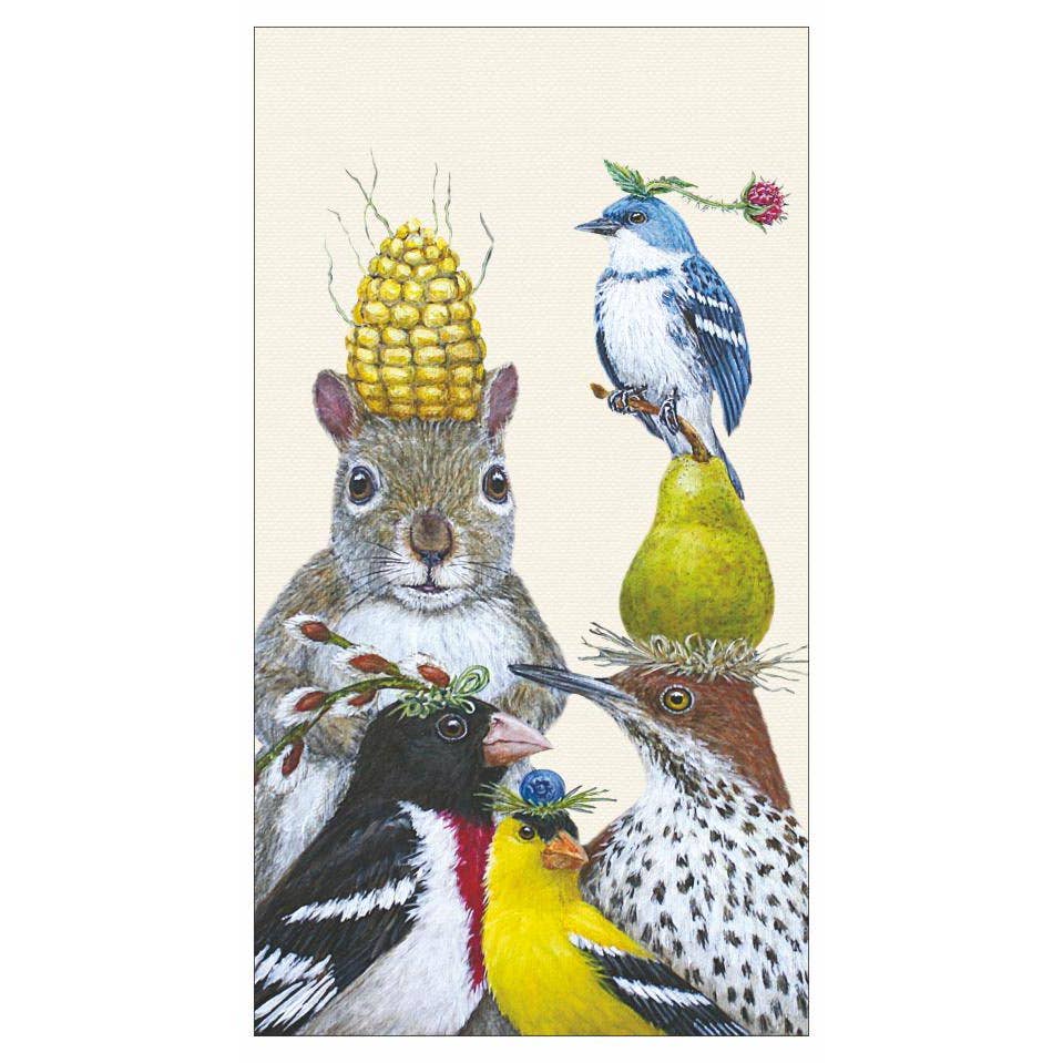 Party Under The Feeder Hand Towel