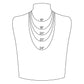 18K Gold PVD Stainless Steel Heart with Drop Bar Lariat Necklace