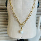 Pearl Gold Teardrop Earrings