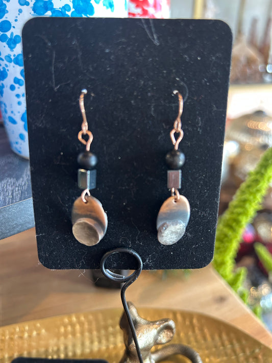 Sterling Silver & Bronze Earrings