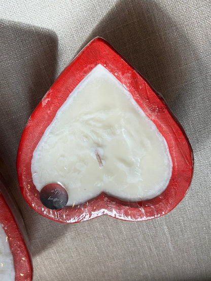 Candle Filled Heart Dough Bowl