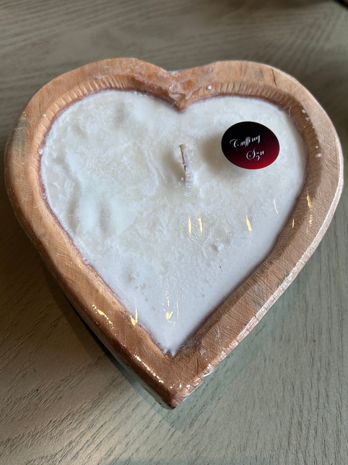 Candle Filled Heart Dough Bowl