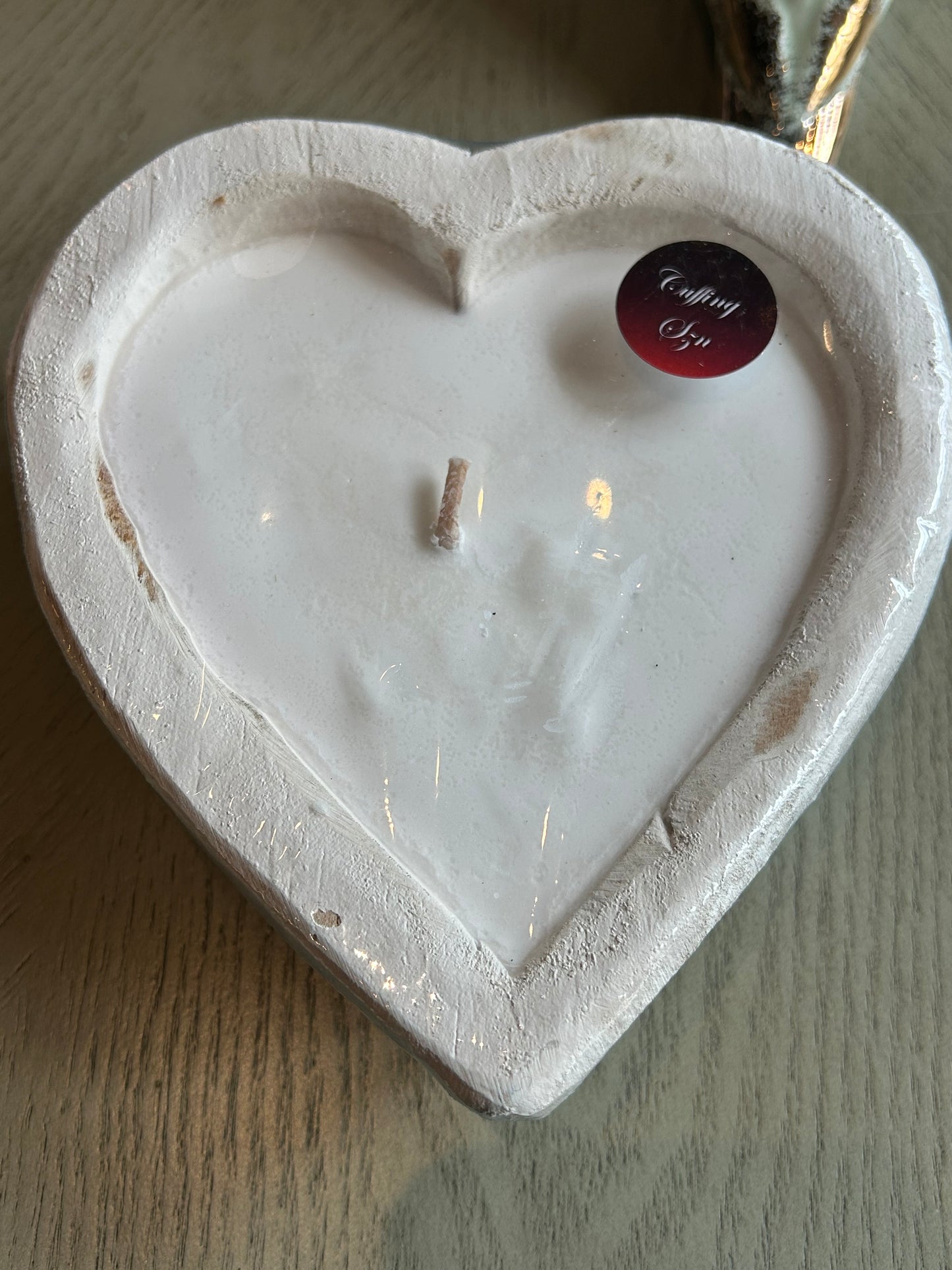 Candle Filled Heart Dough Bowl