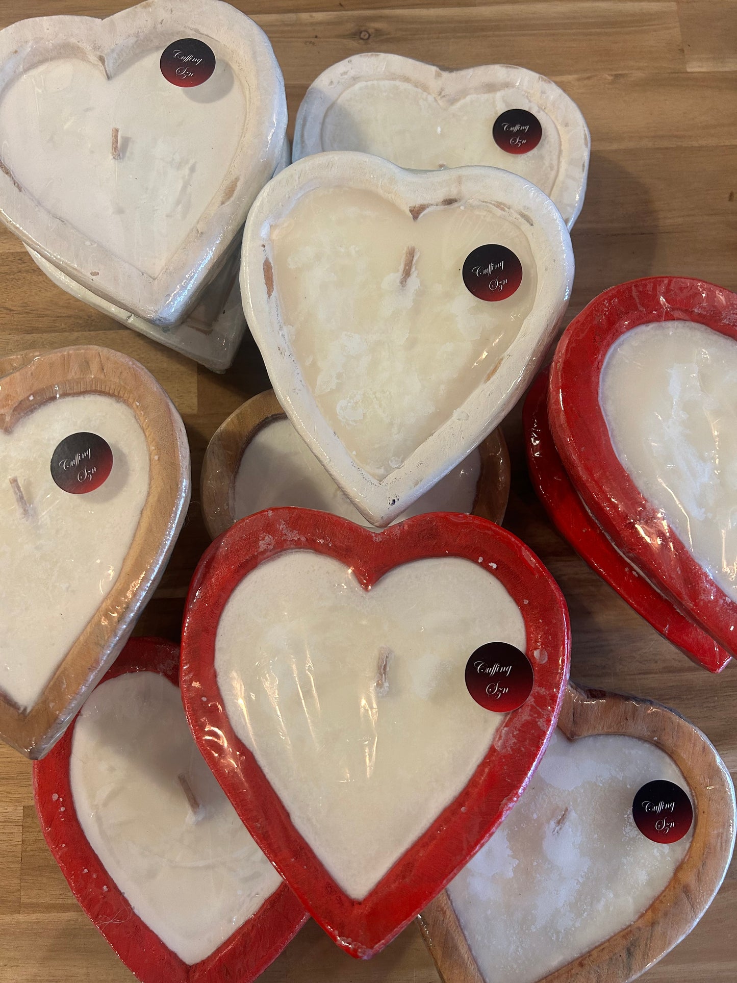 Candle Filled Heart Dough Bowl