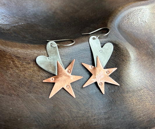 Heart-Star Earrings