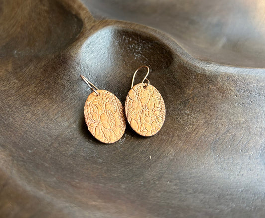 Printed Oval Earrings