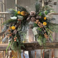 Faux Mixed Evergreen Wreath with Pinecones