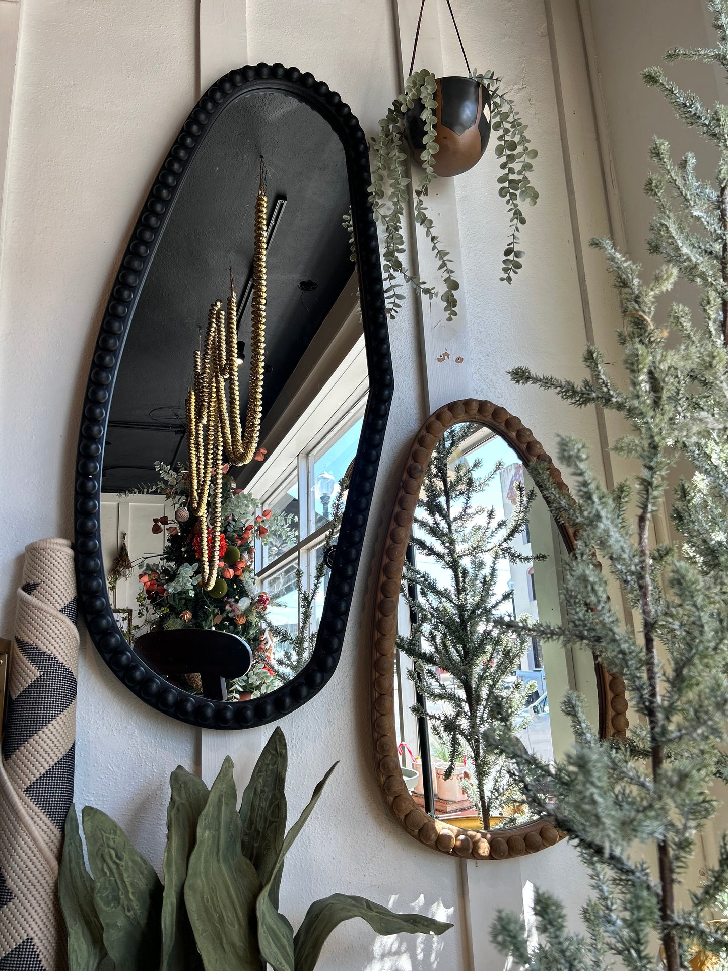 Organic Shaped Mirror Natural