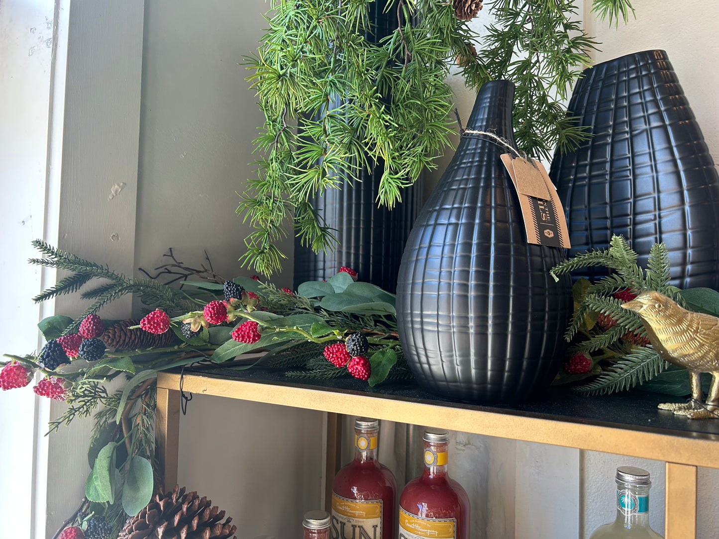 Faux Marionberry, Fir, & Pinecone, Garland