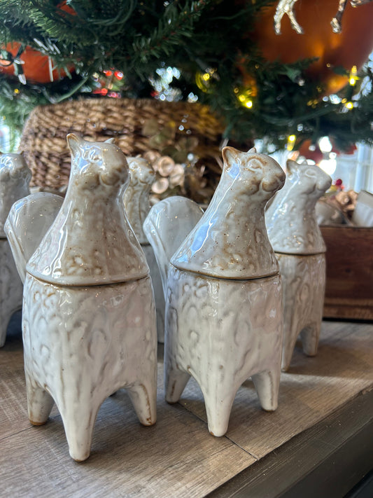 Squirrel Shaped Stoneware Jar