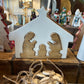 Wooden Enameled Star Nativity