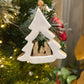 Wood and Enamel Tree Nativity Ornament