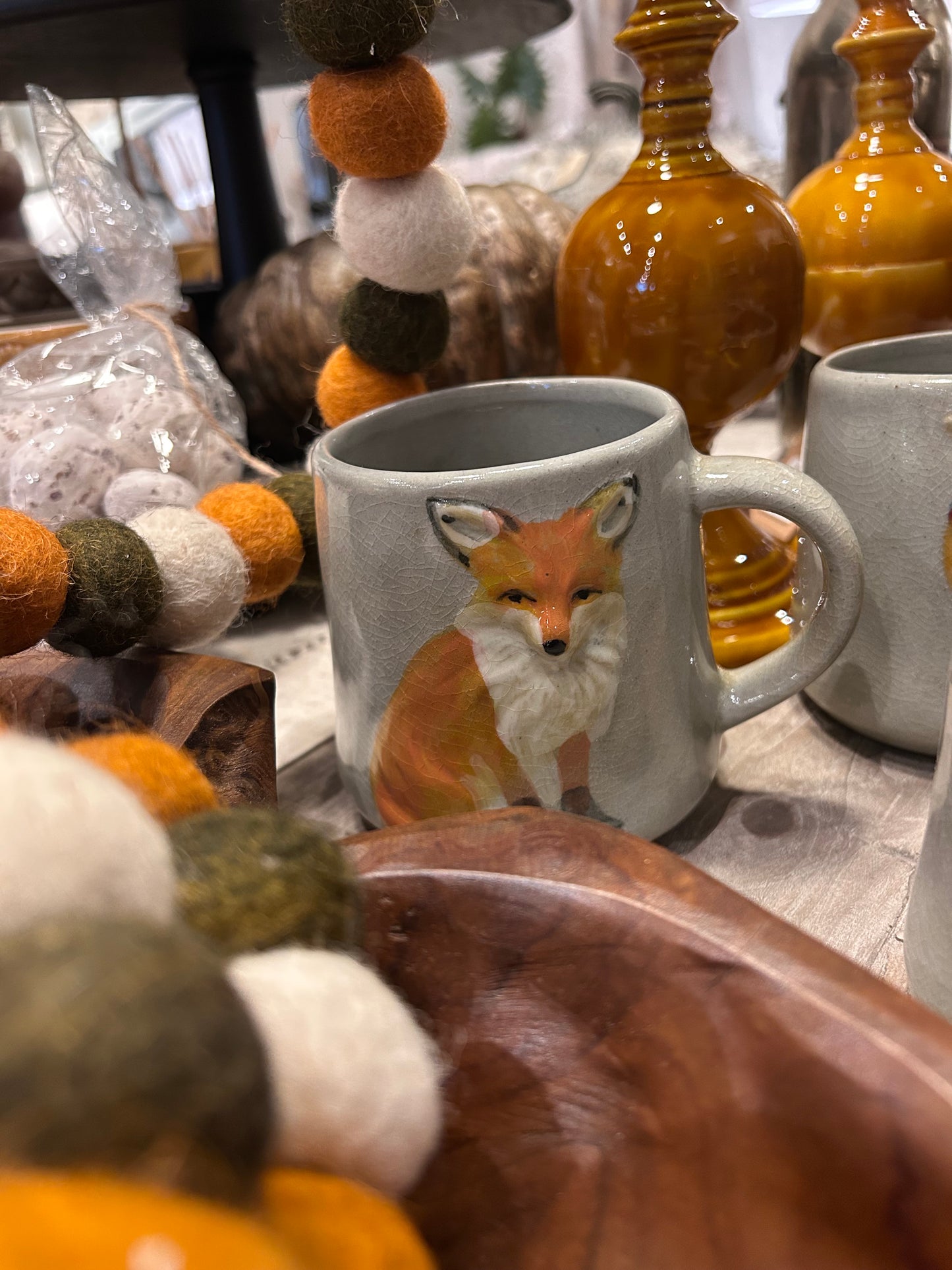 16 oz. Hand-Painted Embossed Stoneware Mug with Animal, 4 Styles (Each One Will Vary)