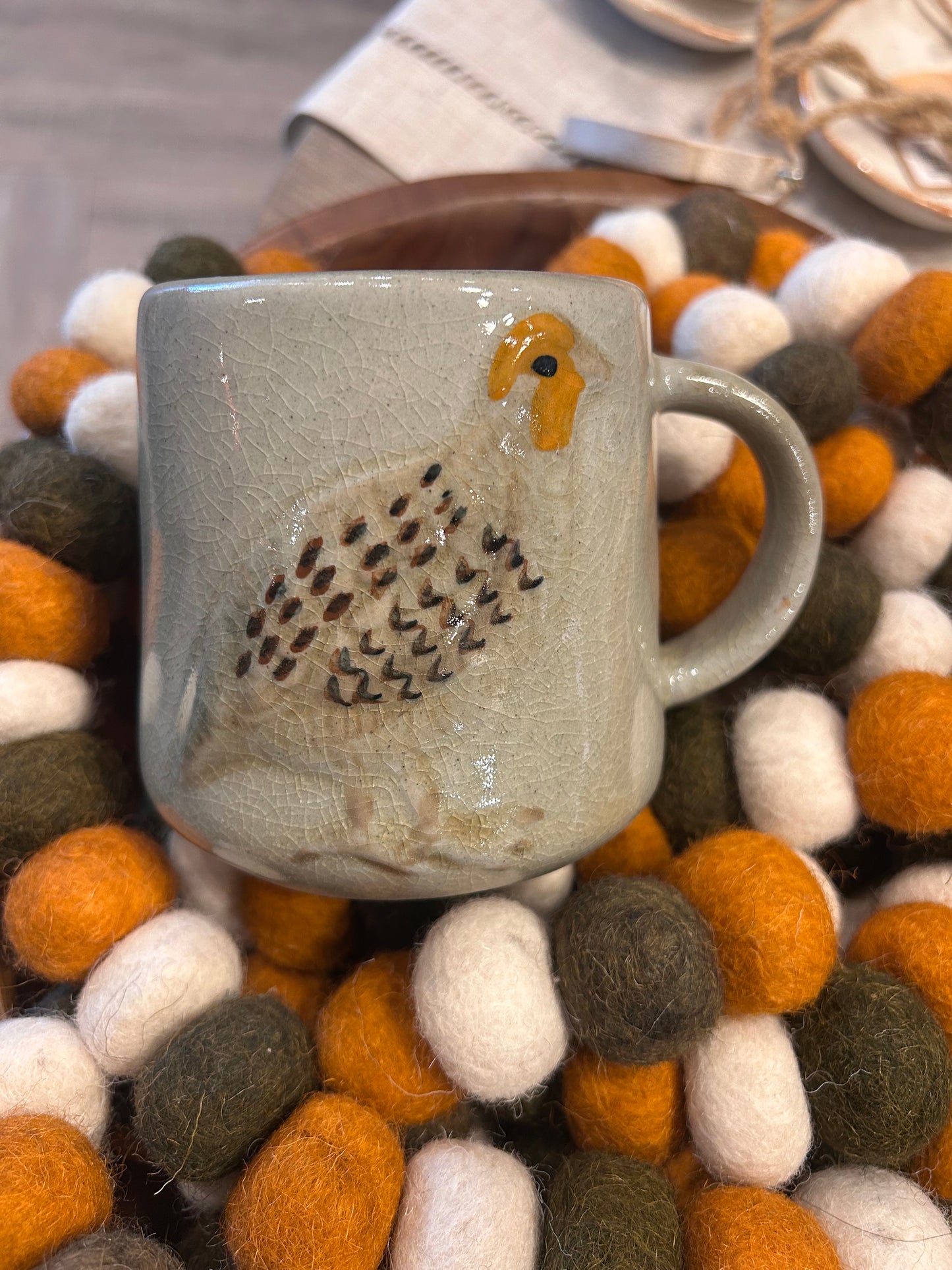 16 oz. Hand-Painted Embossed Stoneware Mug with Animal, 4 Styles (Each One Will Vary)