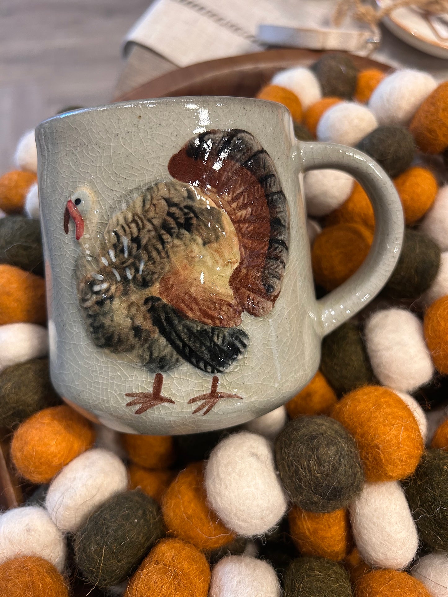 16 oz. Hand-Painted Embossed Stoneware Mug with Animal, 4 Styles (Each One Will Vary)